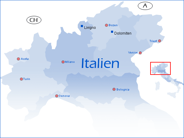 winterreise.de - übersichtskarte Italien